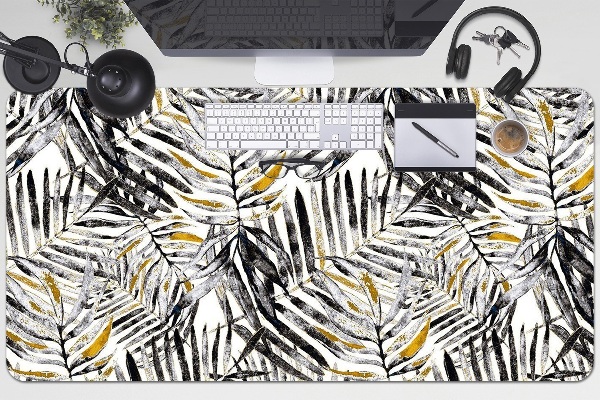 Sous main de bureau Feuilles noires