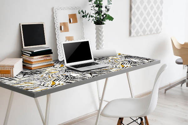 Sous main de bureau Feuilles noires