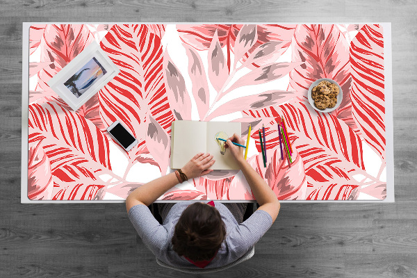 Sous-main bureau Jungle rose