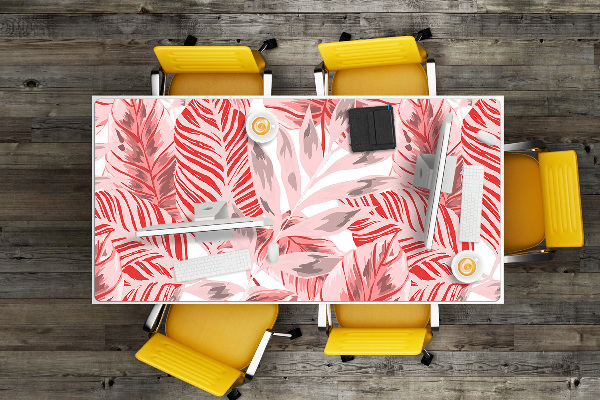 Sous-main bureau Jungle rose
