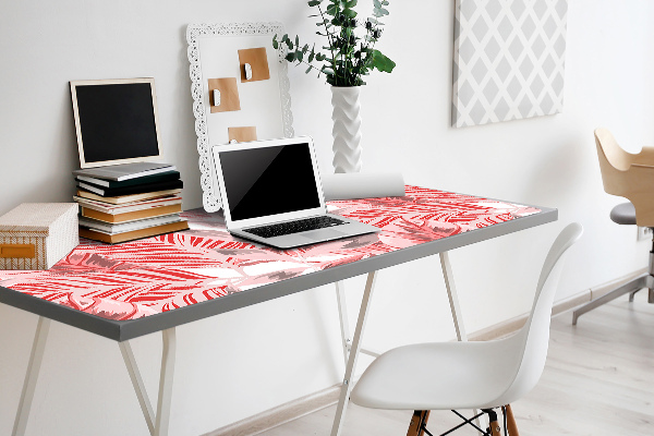 Sous-main bureau Jungle rose