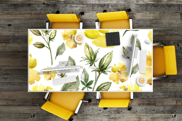 Tapis de bureau Fleurs jaunes
