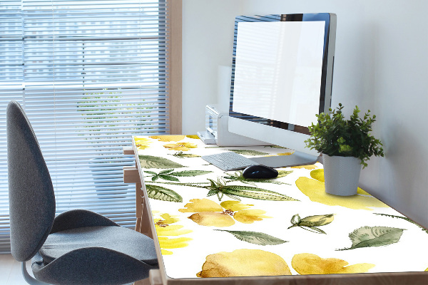 Tapis de bureau Fleurs jaunes