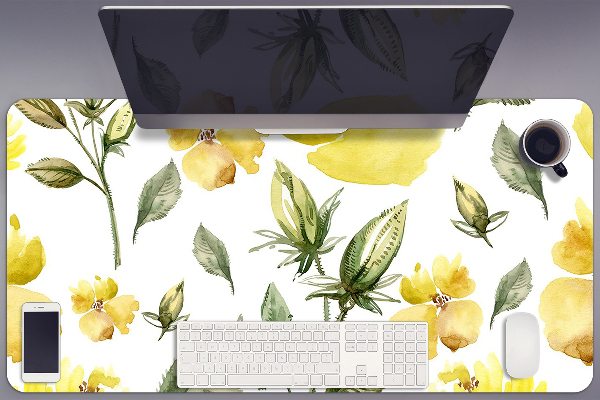 Tapis de bureau Fleurs jaunes