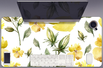 Tapis de bureau Fleurs jaunes