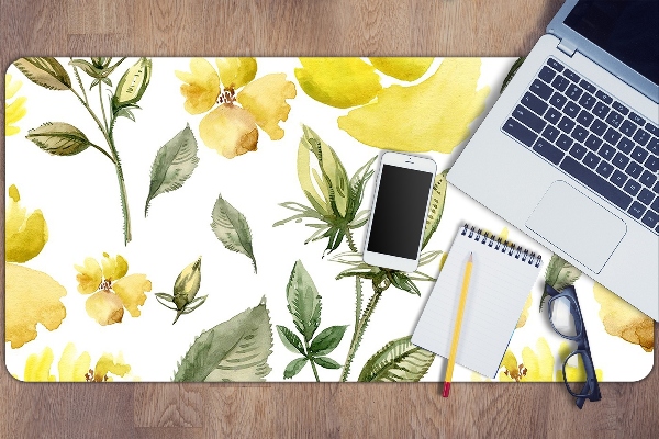 Tapis de bureau Fleurs jaunes