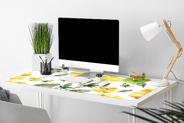 Tapis de bureau Fleurs jaunes