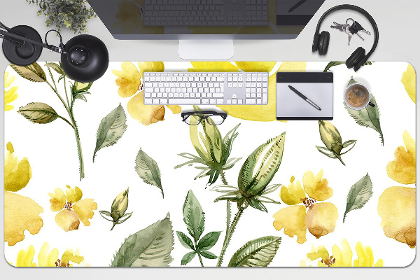 Tapis de bureau Fleurs jaunes