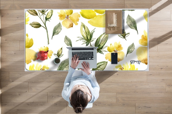Tapis de bureau Fleurs jaunes