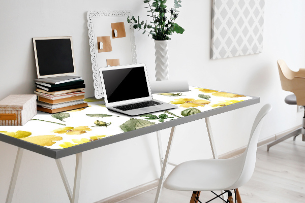 Tapis de bureau Fleurs jaunes