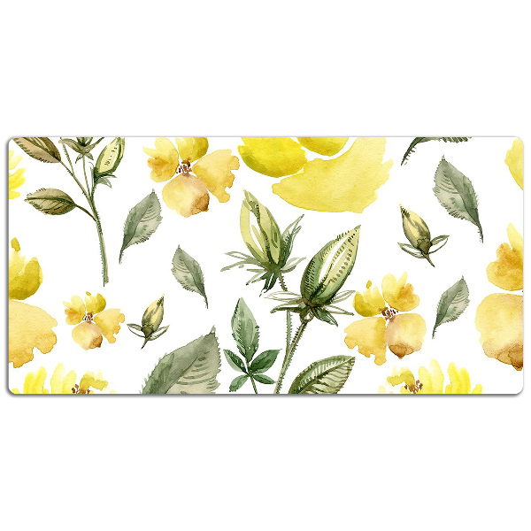 Tapis de bureau Fleurs jaunes