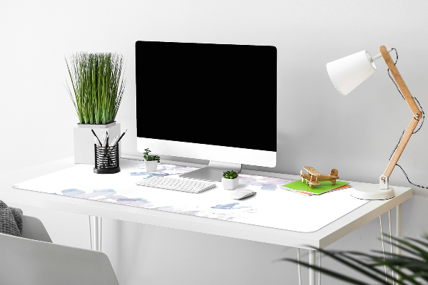 Sous-main bureau Roses pastel