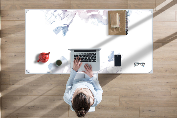 Sous-main bureau Roses pastel