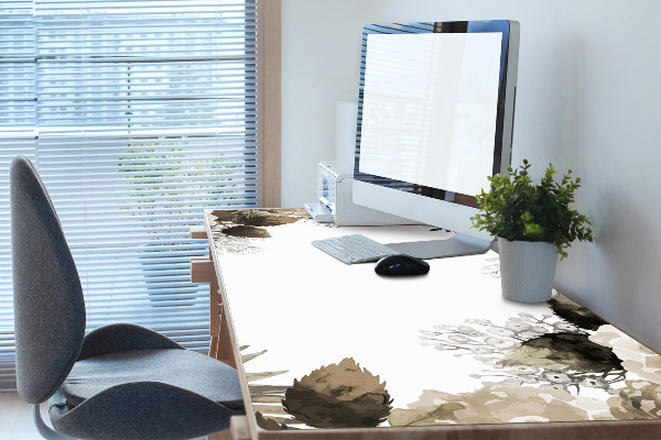 Sous-main bureau Fleurs d'hortensia