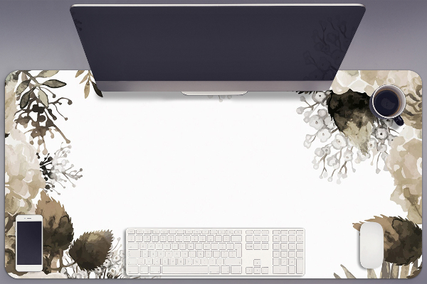 Sous-main bureau Fleurs d'hortensia