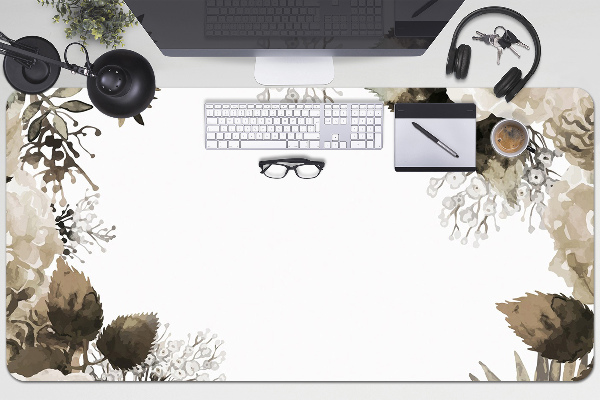 Sous-main bureau Fleurs d'hortensia