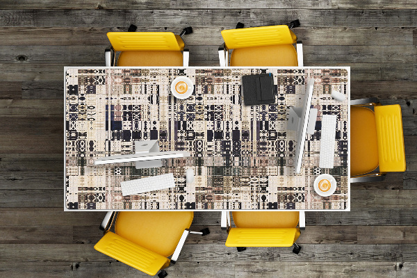 Sous-main bureau Tuiles de style boho