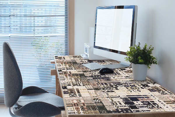 Sous-main bureau Tuiles de style boho