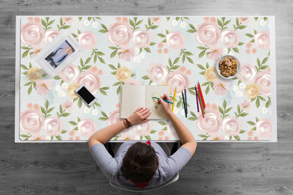 Tapis de bureau Fleurs aquarelles