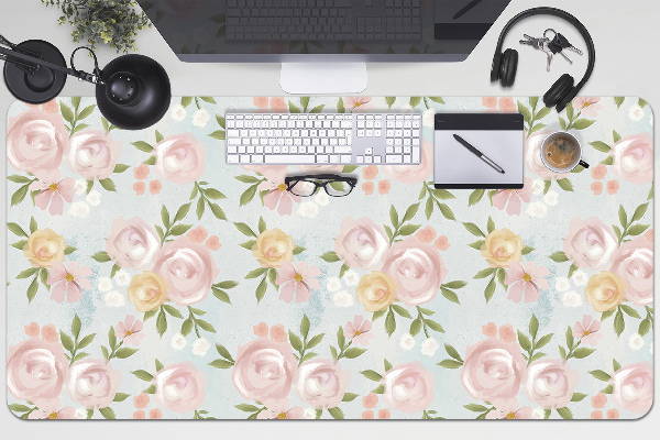 Tapis de bureau Fleurs aquarelles