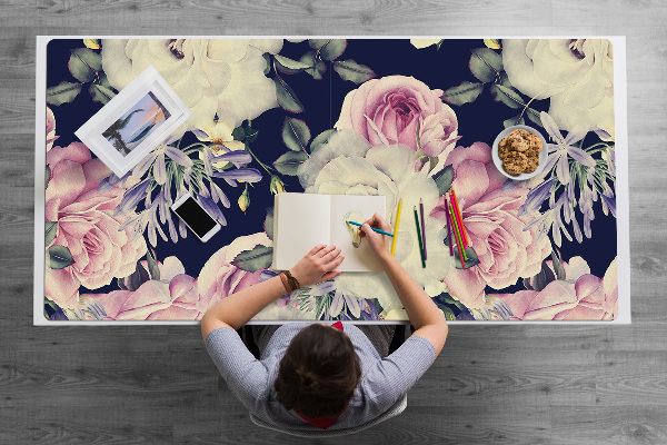 Tapis de bureau Fleurs baroques