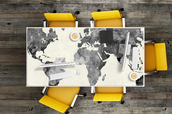 Sous-main bureau Carte du vieux monde