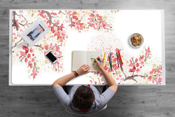 Tapis de bureau fleurs de cerisier
