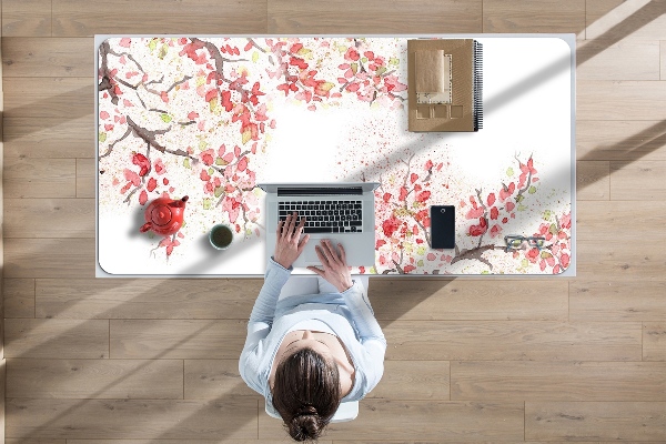 Tapis de bureau fleurs de cerisier