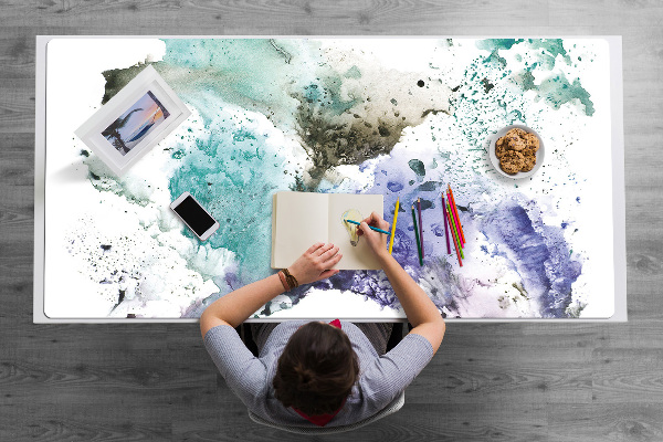 Protège bureau Encre colorée