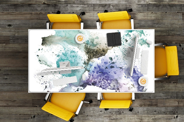 Protège bureau Encre colorée
