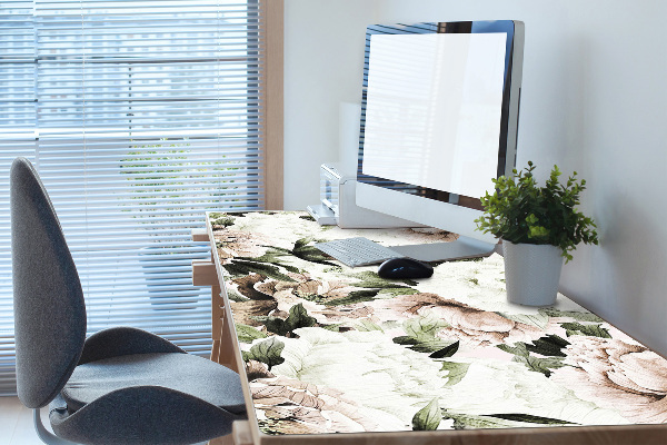Sous-main bureau Pivotements en fleurs