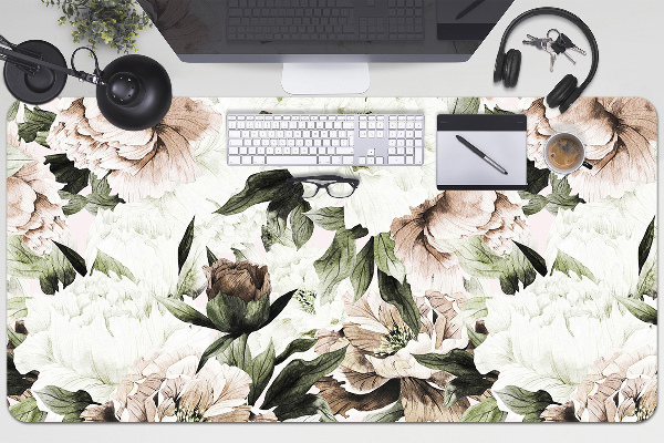Sous-main bureau Pivotements en fleurs