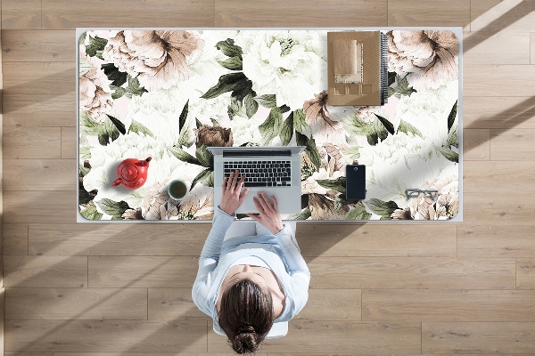 Sous-main bureau Pivotements en fleurs