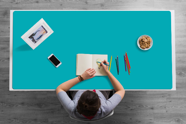 Sous-main bureau Turquoise sombre