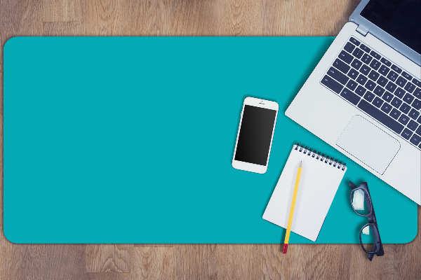 Sous-main bureau Turquoise sombre