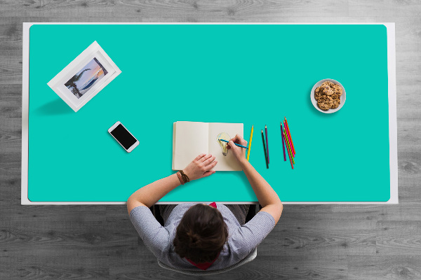Sous main de bureau Turquoise