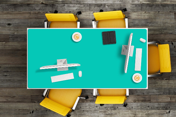 Sous main de bureau Turquoise