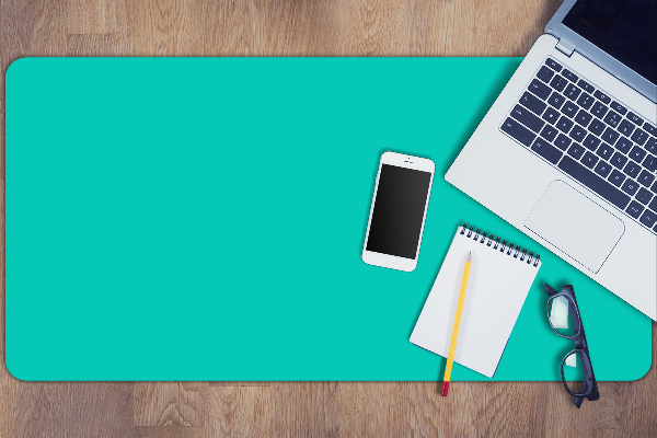 Sous main de bureau Turquoise