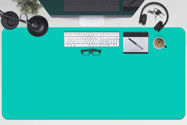 Sous main de bureau Turquoise