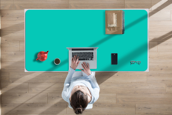 Sous main de bureau Turquoise