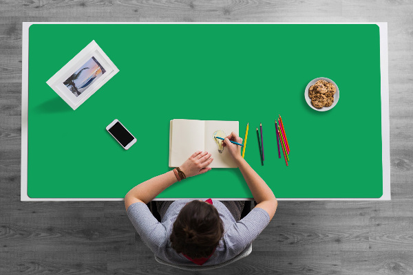 Sous main de bureau Vert