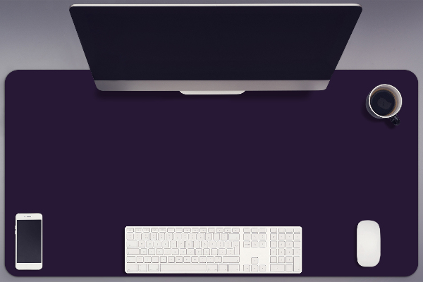 Protège bureau Bleu acier
