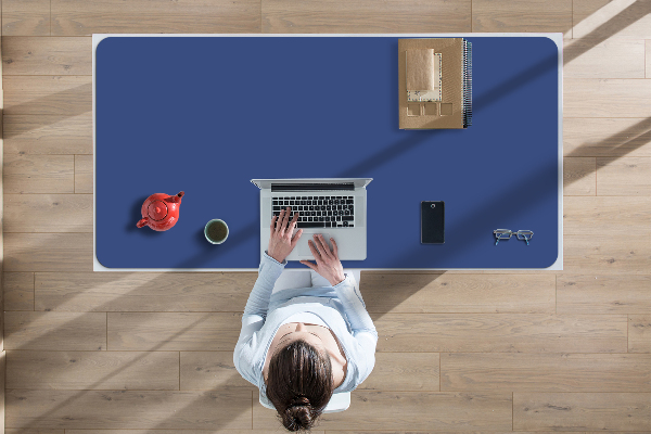 Sous main de bureau Bleu