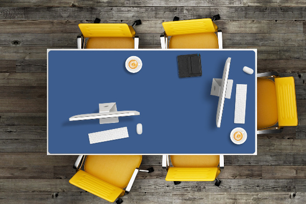 Sous-main bureau Bleu foncé