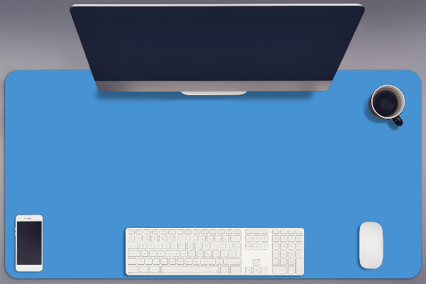 Sous main de bureau Bleu