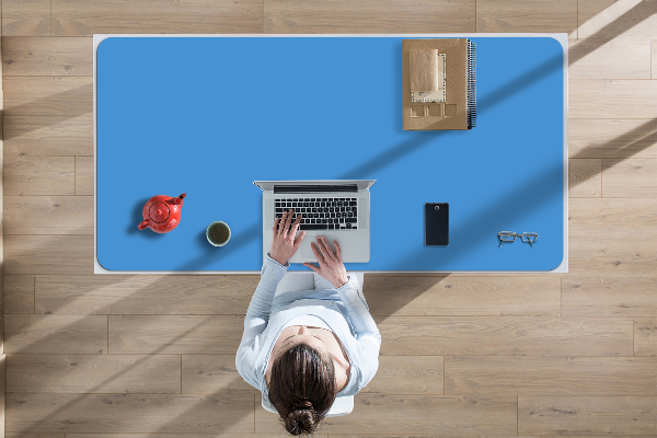 Sous main de bureau Bleu