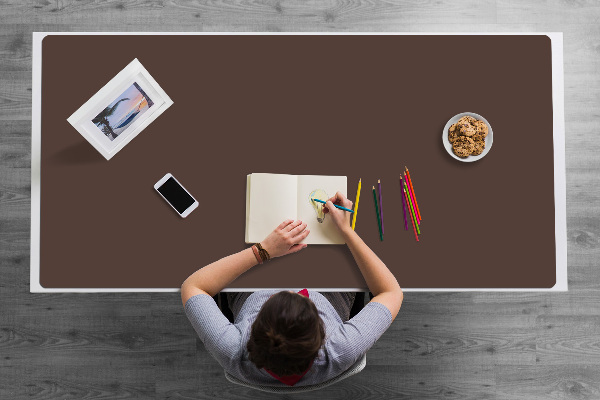Sous main de bureau brun