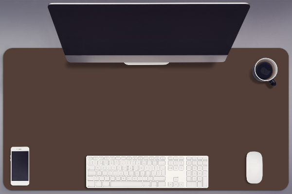 Sous main de bureau brun