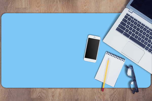 Sous-main bureau Bleu pastel