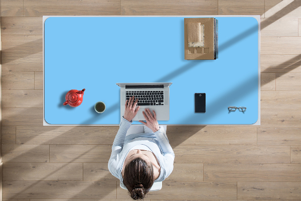 Sous-main bureau Bleu pastel